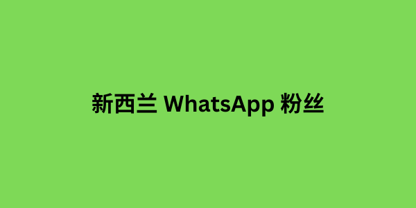 新西兰 whatsapp 粉丝