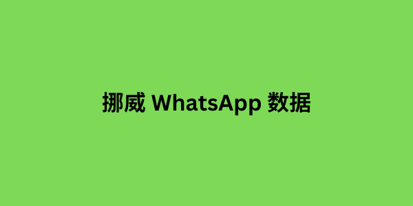 挪威 whatsapp 数据